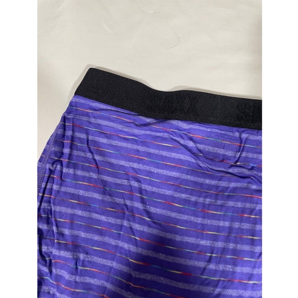 NIB SAXX [ Small ] Vibe Stretch Boxer Briefs in Purple‎ Gradient Stripe - Picture 15 of 15